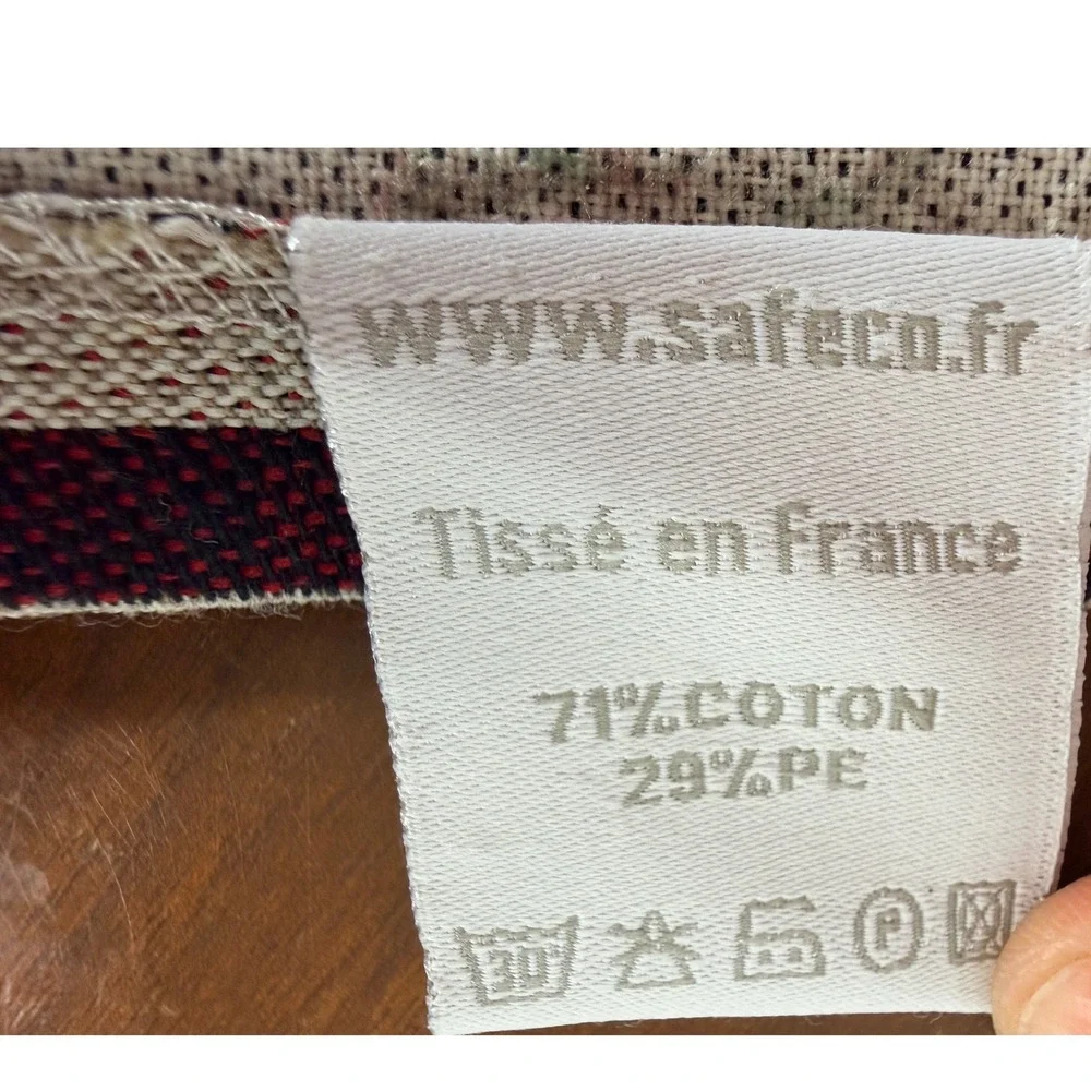 Made in France Table Runner Cream Wine Label Jacquard Woven‎ French Decor Safeco